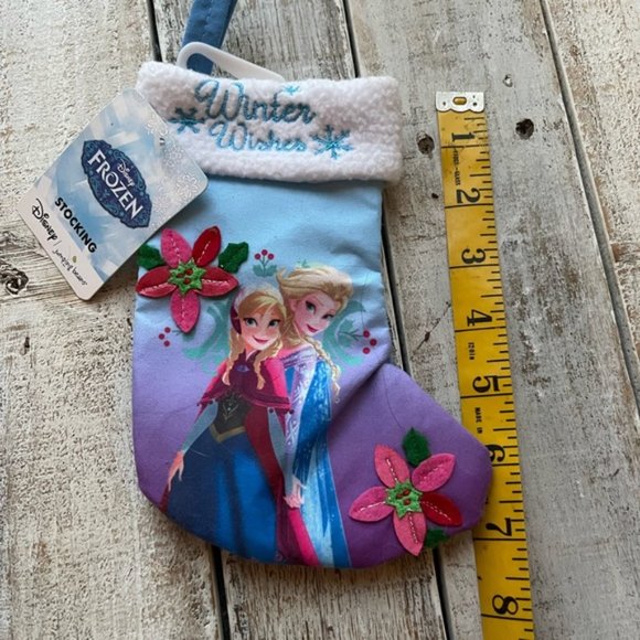 NWT Disney Frozen Elsa & Anna Winter Wishes 9" Mini Stocking 3 pc - Picture 2 of 3